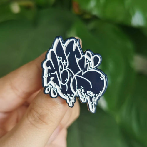 Blue Kepts graffiti pin