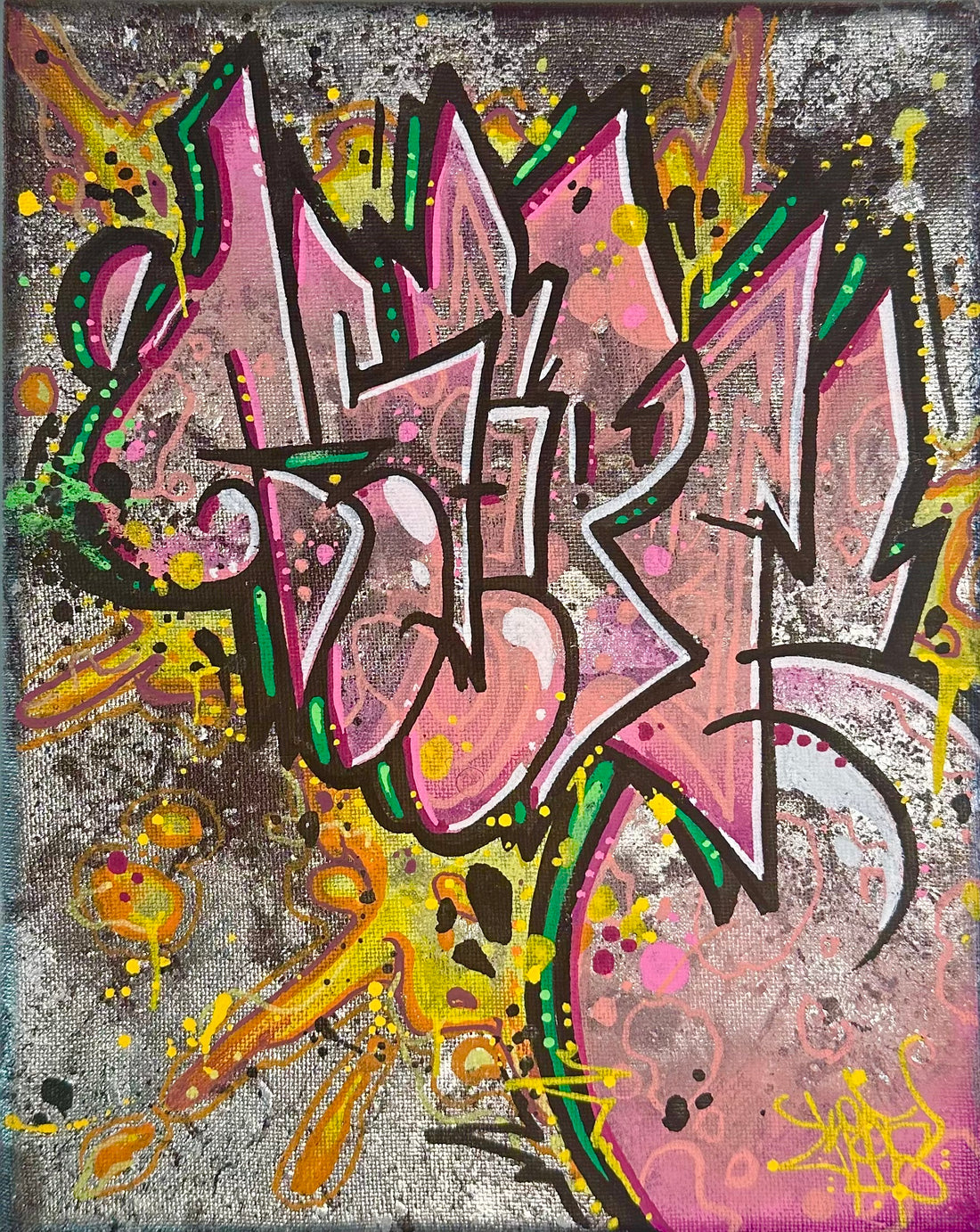 Dragonfruit 8x10 Original Graffiti Canvas by Kepts