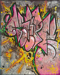 8x10 dragonfruit graffiti canvas