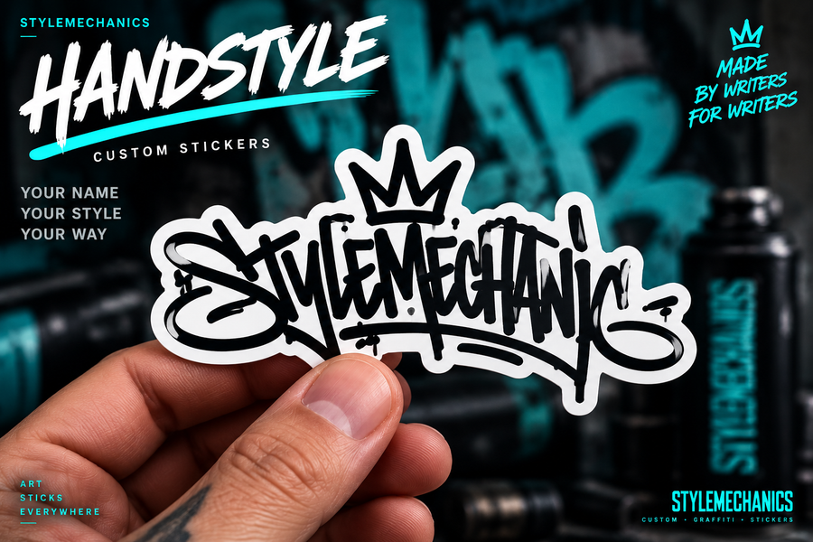 Custom Handstyle Sticker 3x4 | StyleMechanics