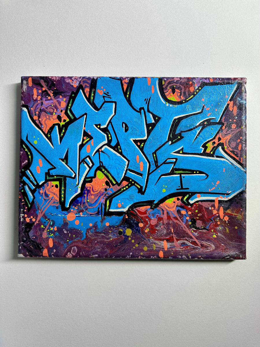 Blacklight 8x10 Original Graffiti Canvas by Kepts