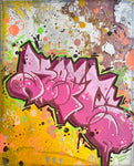 Pink Lemonade 8x10 graffiti canvas