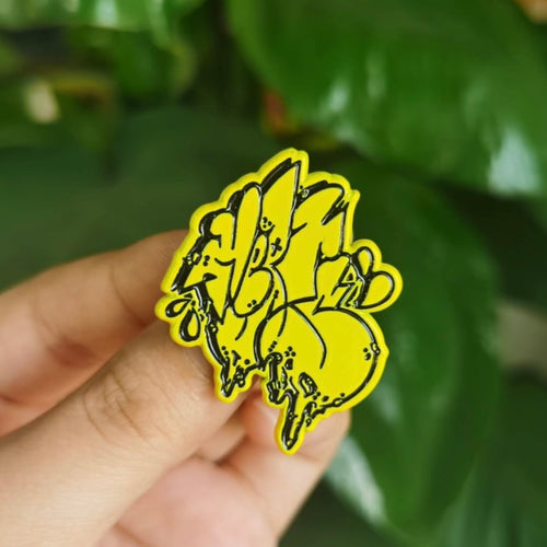 Black Kepts graffiti pin