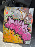 Pink Lemonade 8x10 graffiti canvas