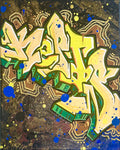 Burnt banana 8x10 graffiti canvas