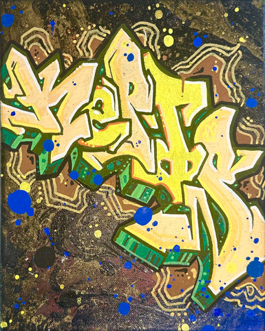 Burnt banana 8x10 graffiti canvas