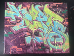 Synth wave 8x10 graffiti canvas