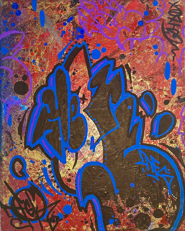 Toxic Bloom 8x10 Graffiti Canvas
