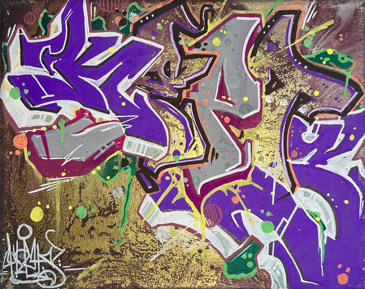Hazy 8x10 graffiti canvas