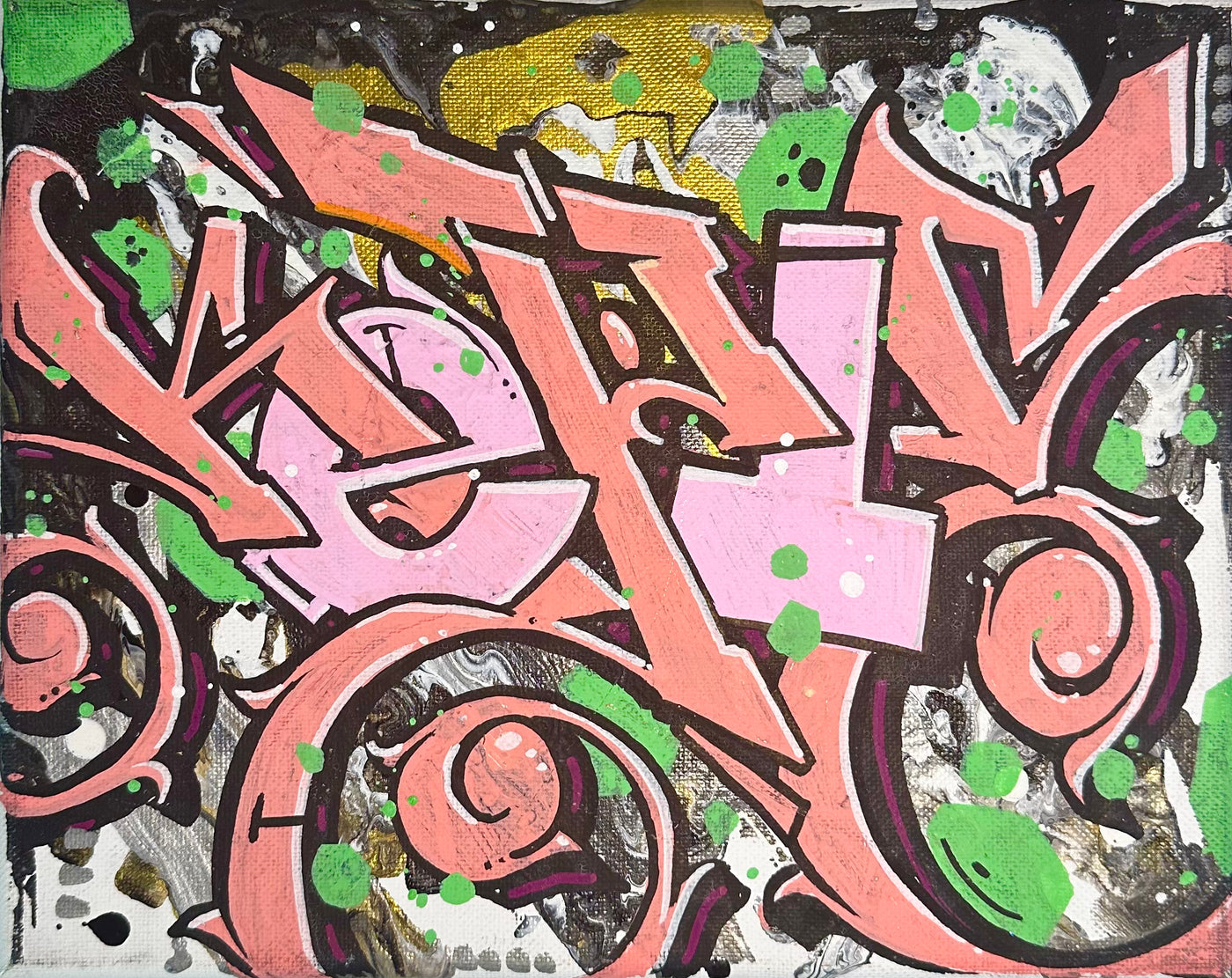 Whatever 8x10 Original Graffiti Canvas by Kepts