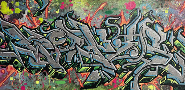 Cold steel graffiti canvas 10x20
