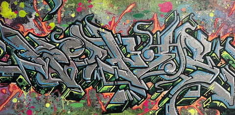 Cold steel graffiti canvas 10x20