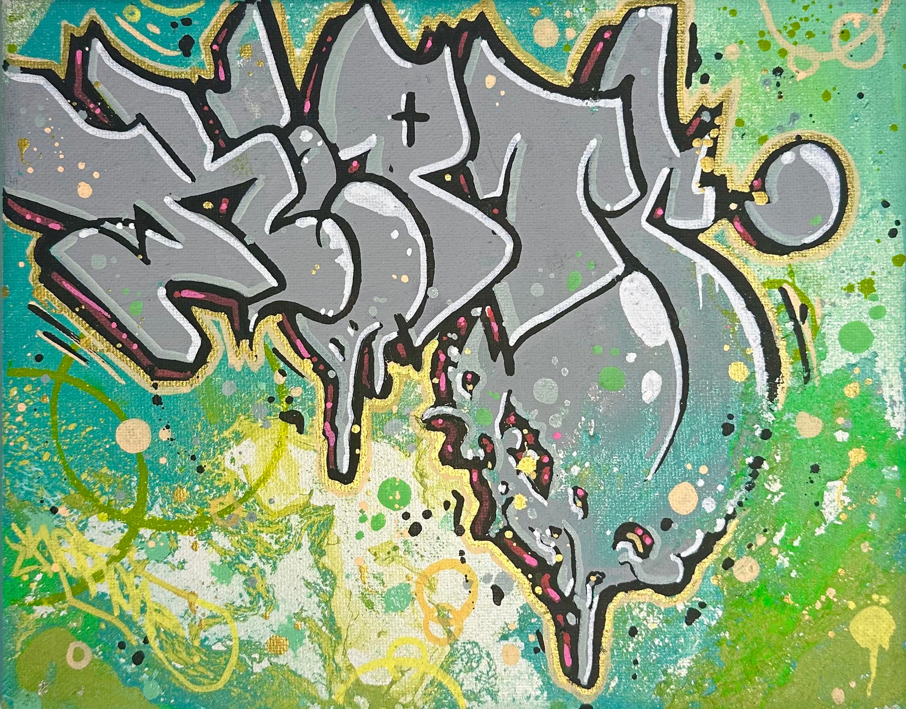 Sickly 8x10 Original Graffiti Canvas by Kepts