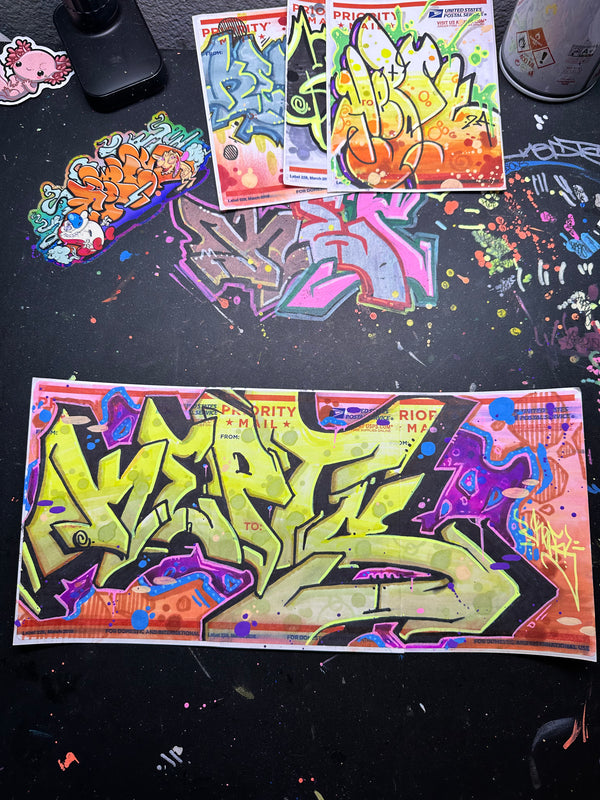 Graffiti sticker triple postage 1