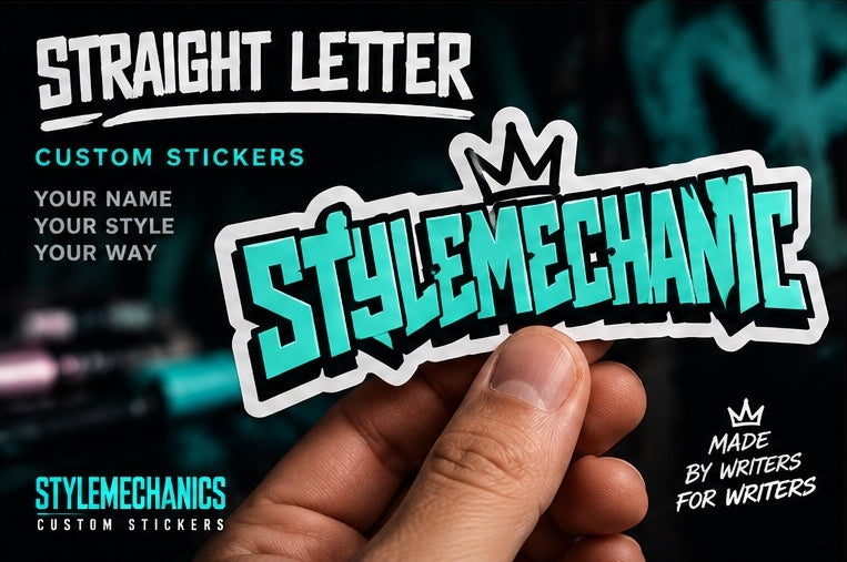 Custom Straight Letter Sticker 3x4 | StyleMechanics