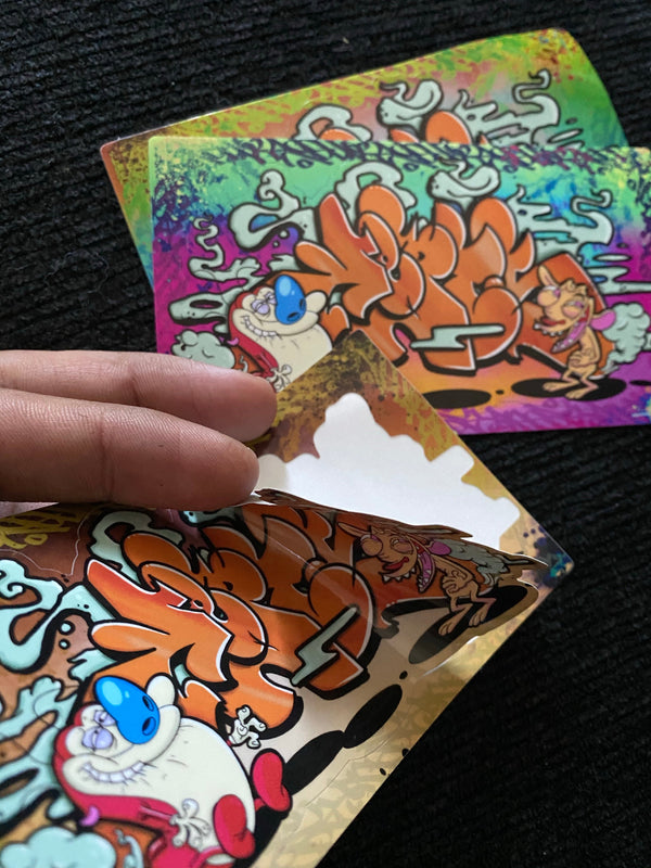 Ren and Stimpy Kiss-Cut Graffiti Sticker by Kepts