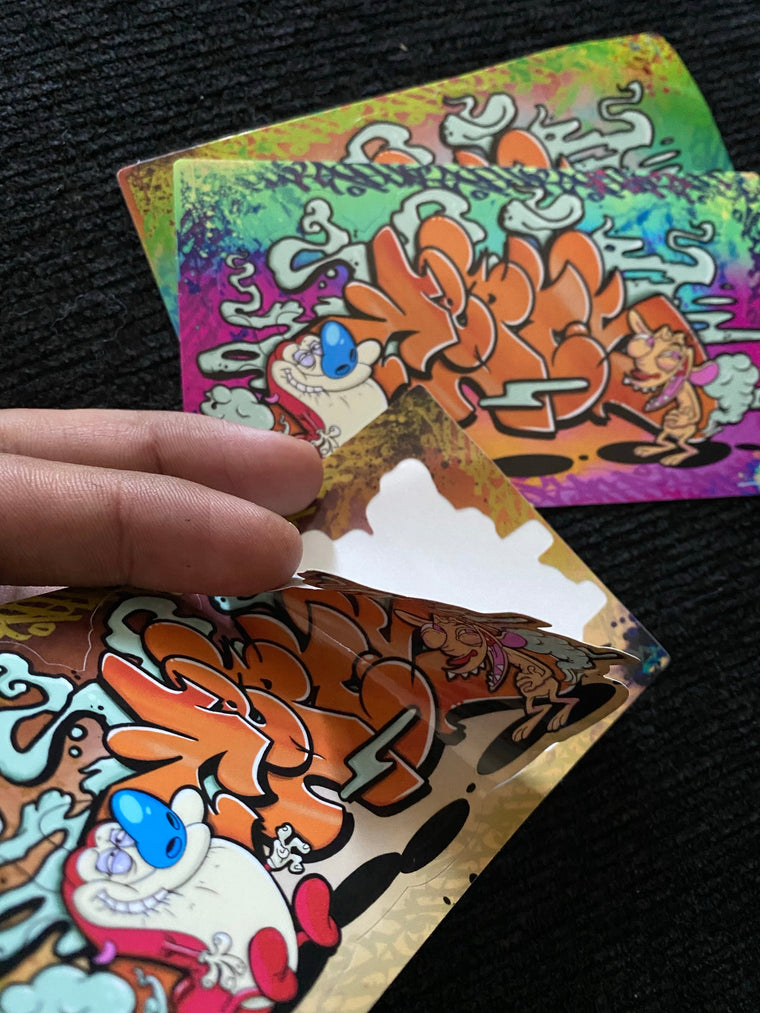 Ren and Stimpy Kiss-Cut Graffiti Sticker by Kepts