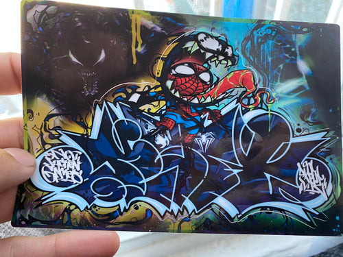 Black spidey (kiss cut) graffiti sticker
