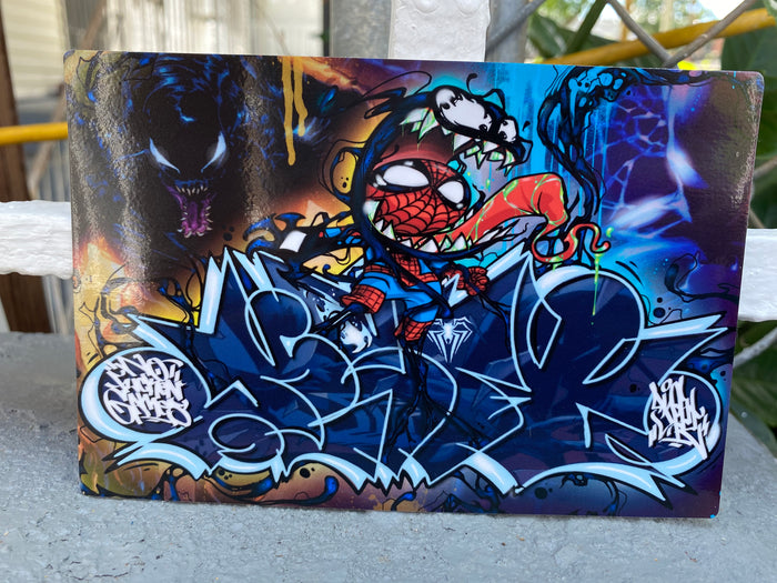 Black Spidey Graffiti Sticker by Kepts