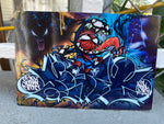 Black spidey (not cut) graffiti sticker