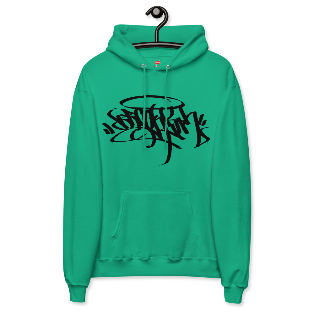 Black print Brooklyn  fleece hoodie