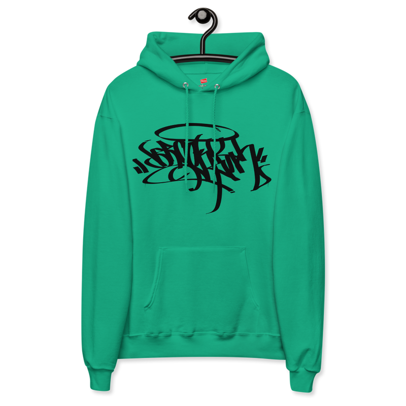 Black print Brooklyn  fleece hoodie