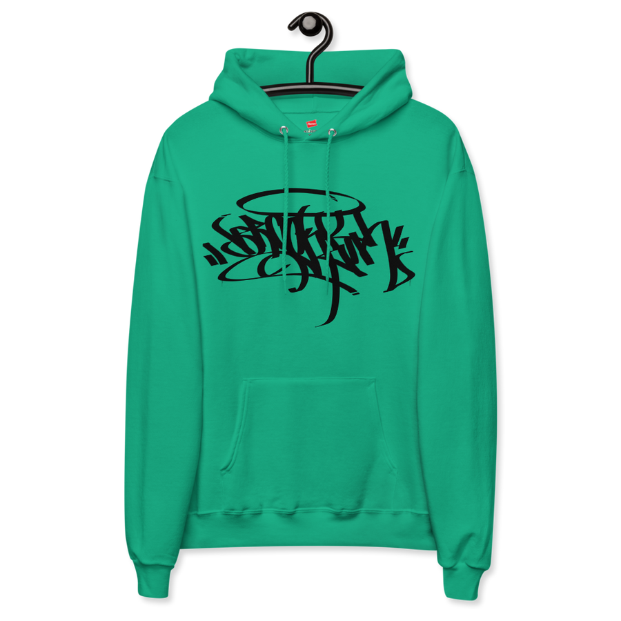 Black print Brooklyn  fleece hoodie