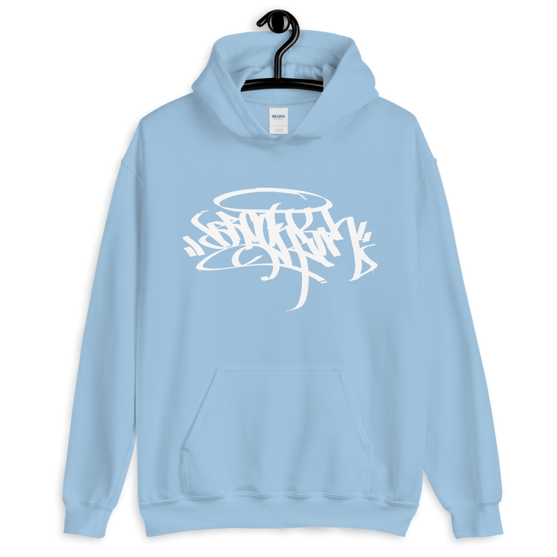 White print Brooklyn Unisex Hoodie