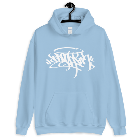 White print Brooklyn Unisex Hoodie